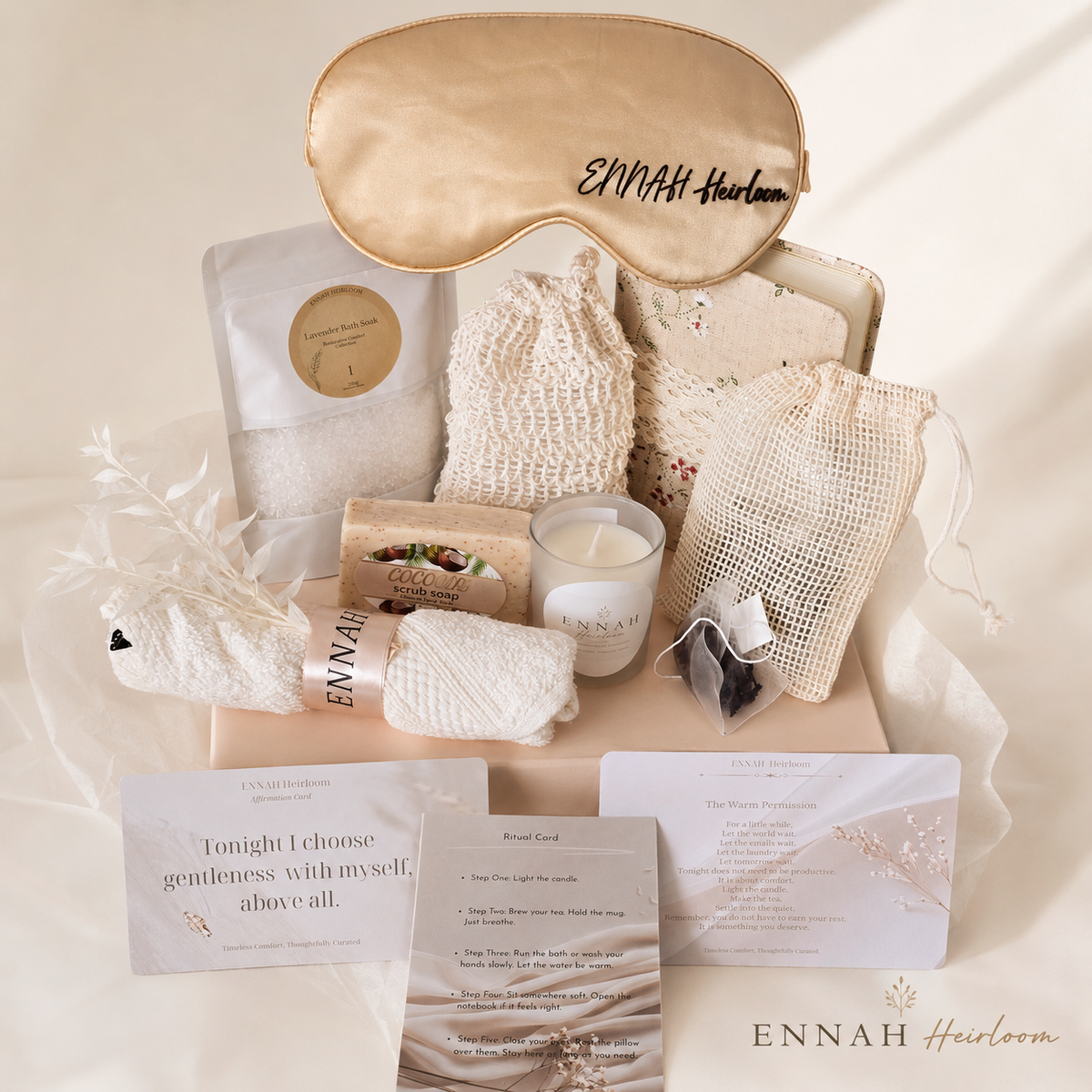 Quiet Evening Self-Care Gift Box- Rest & Restore Gift for Her