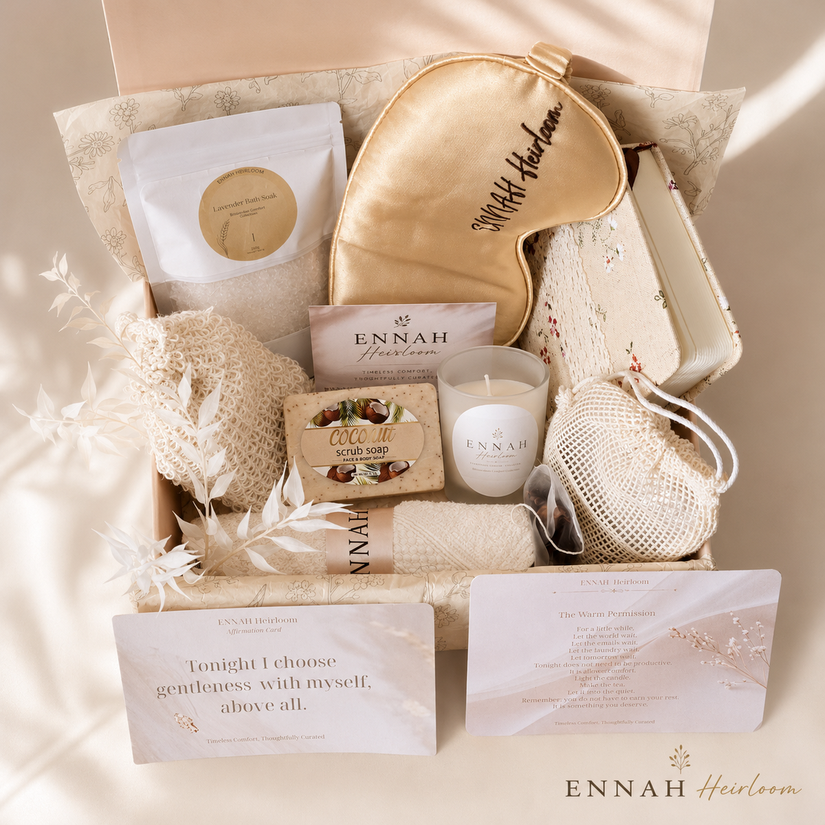 Quiet Evening Self-Care Gift Box- Rest & Restore Gift for Her