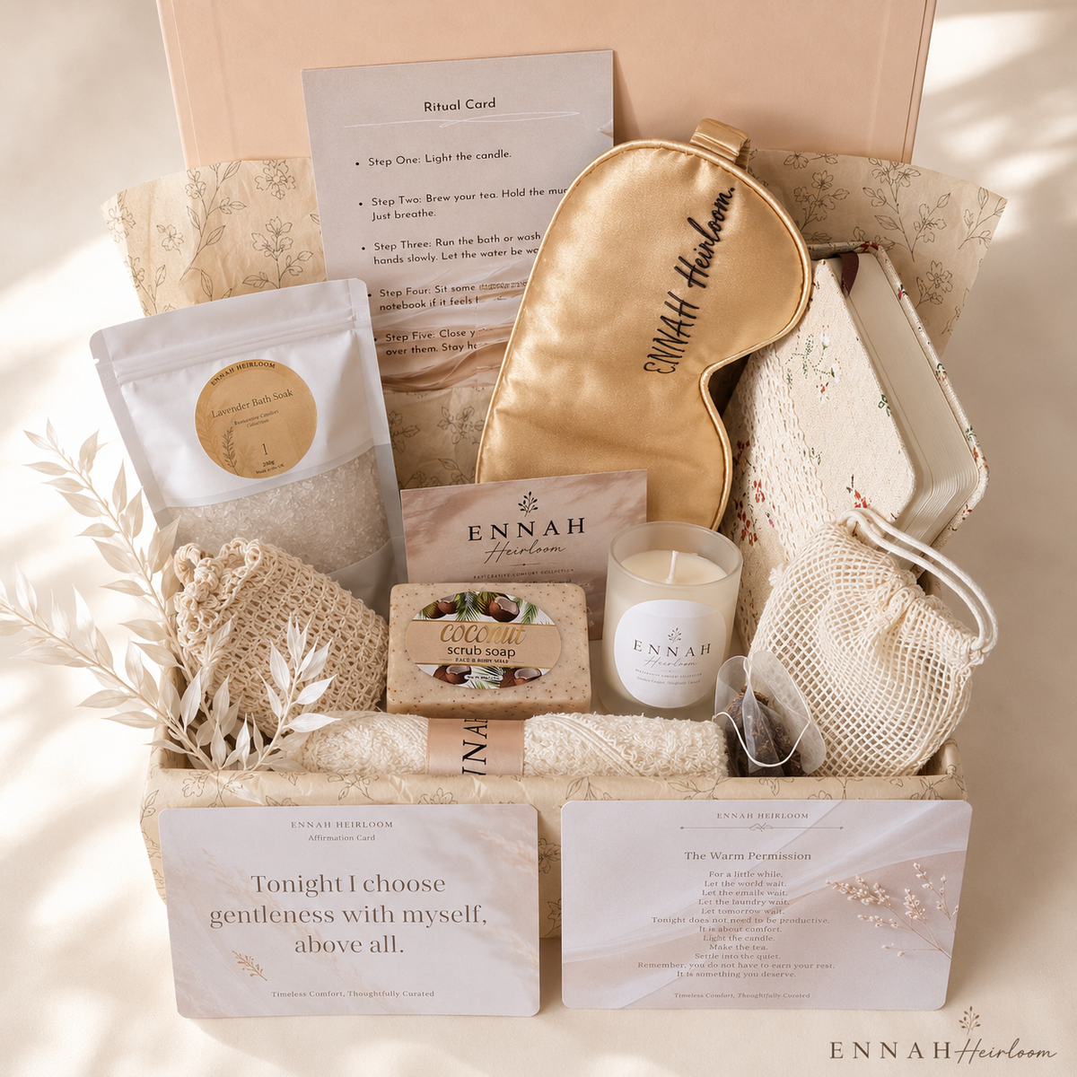 Quiet Evening Self-Care Gift Box- Rest & Restore Gift for Her