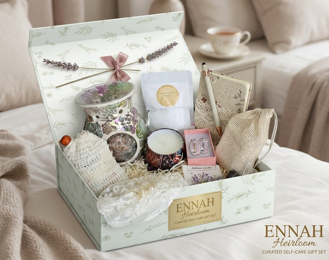 Bloom & Glow Luxury Birthday Gift Box for Her – Earrings & Self-Care Treats
