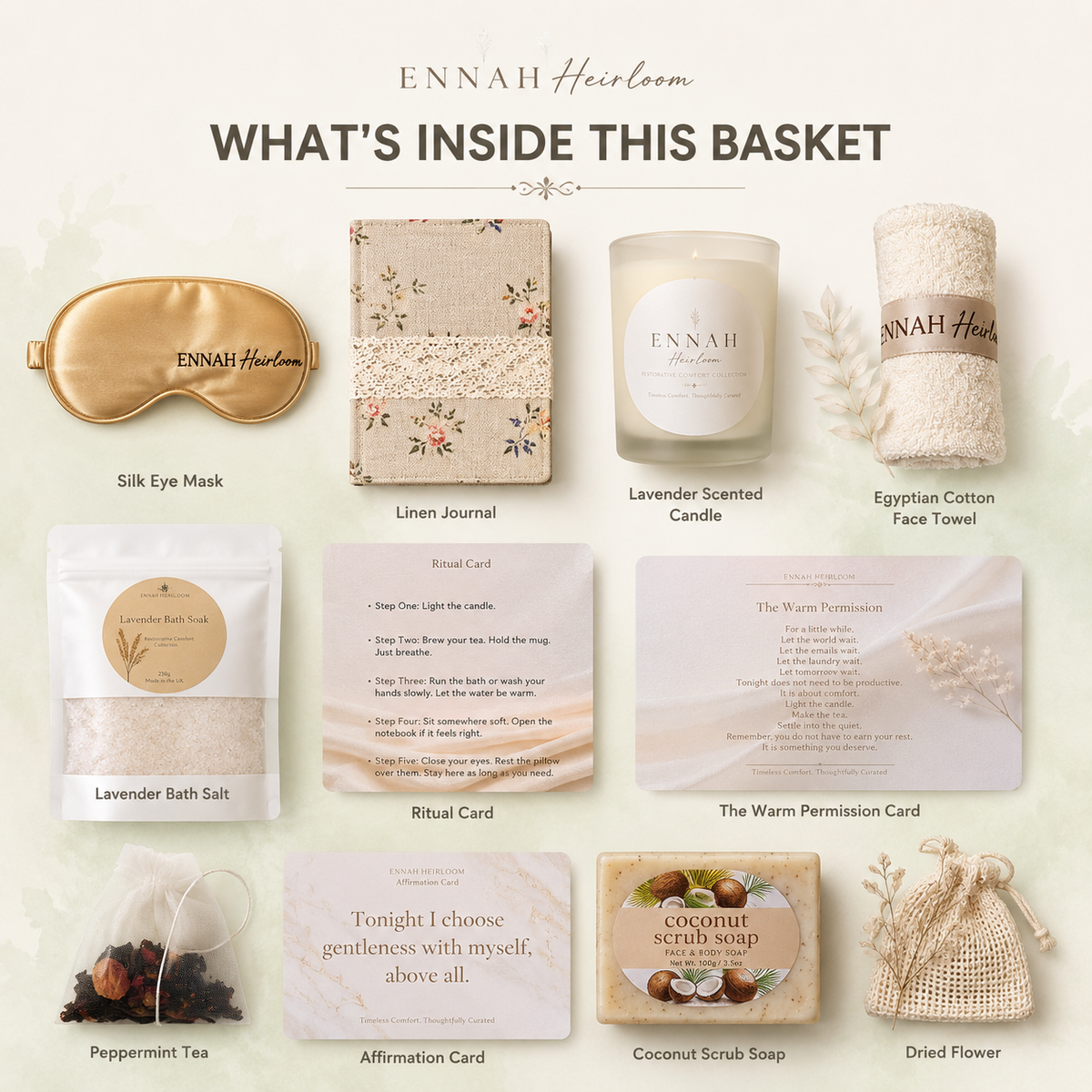 Quiet Evening Self-Care Gift Box- Rest & Restore Gift for Her