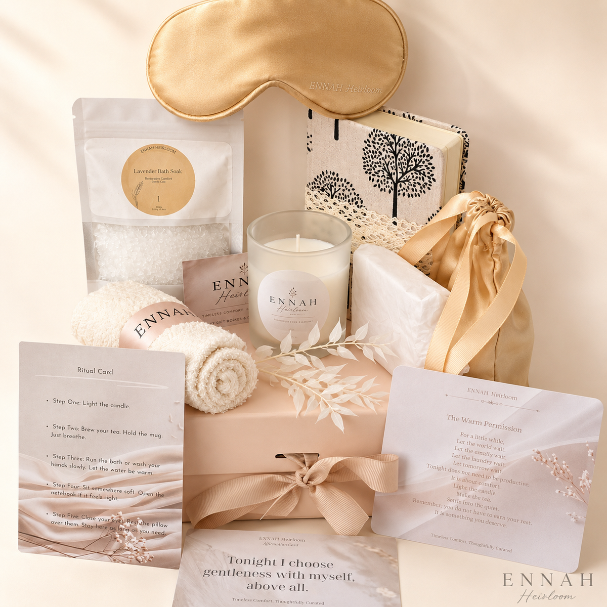 Quiet Evening Self-Care Gift Box- Rest & Restore Gift for Her