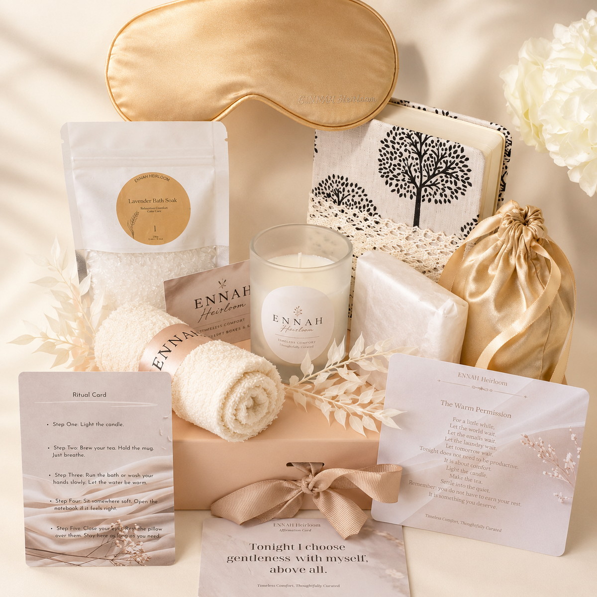 Quiet Evening Self-Care Gift Box- Rest & Restore Gift for Her