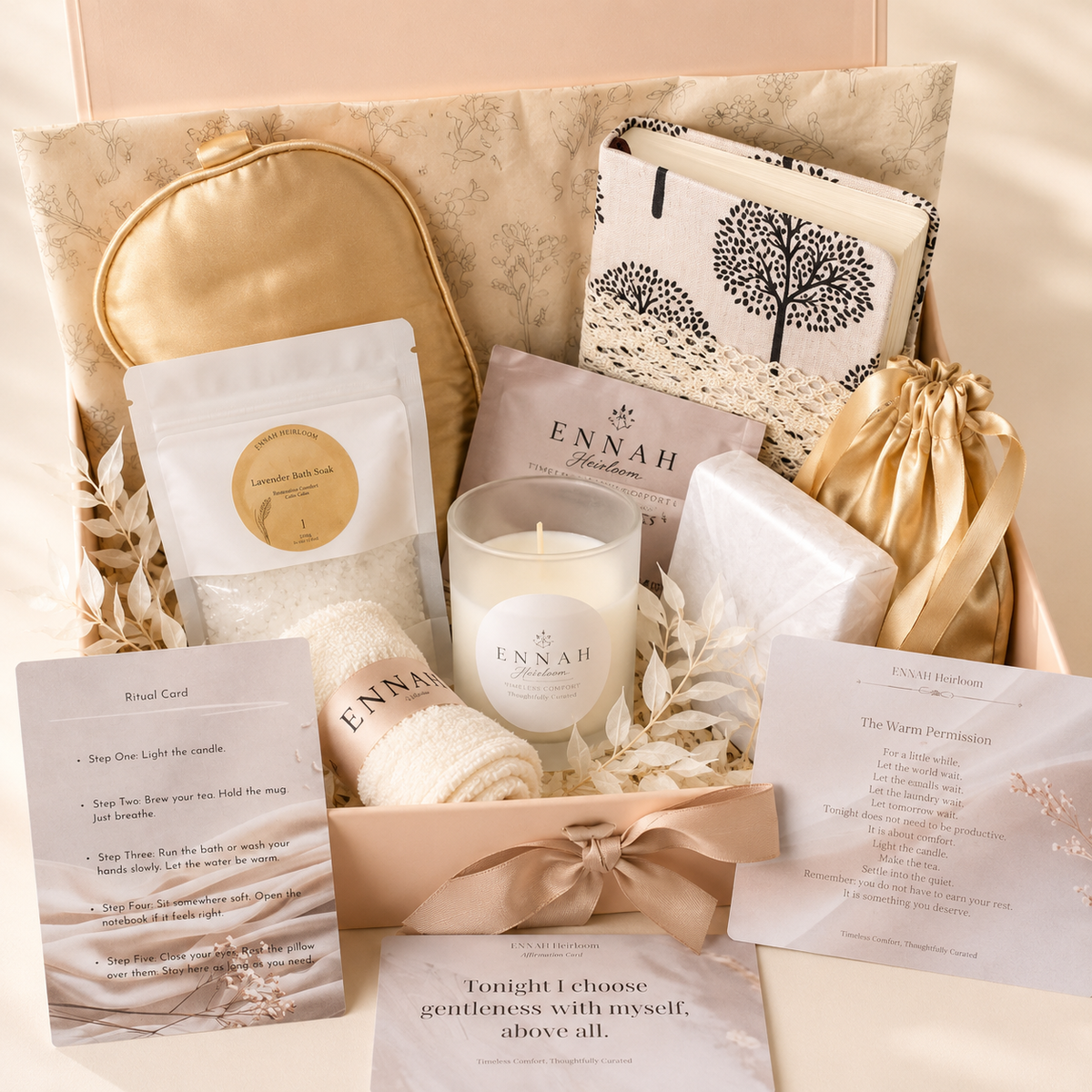 Quiet Evening Self-Care Gift Box- Rest & Restore Gift for Her