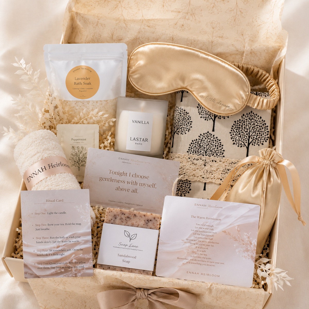 Quiet Evening Self-Care Gift Box- Rest & Restore Gift for Her