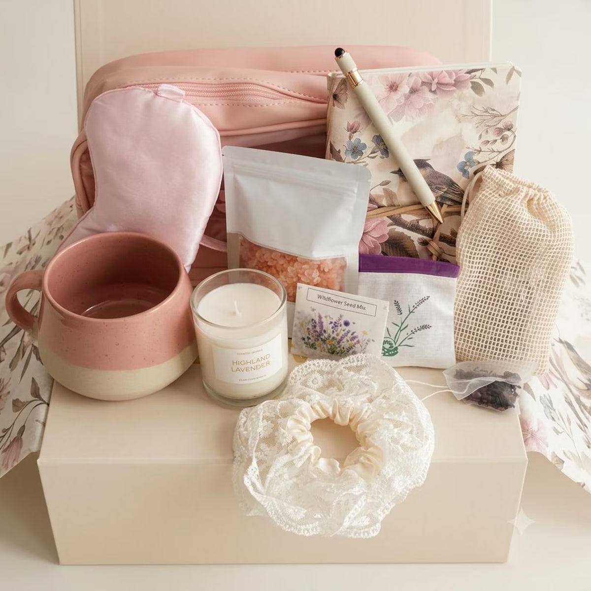 Blush Retreat Luxury Self-Care Gift Box – Birthday Gift for Her