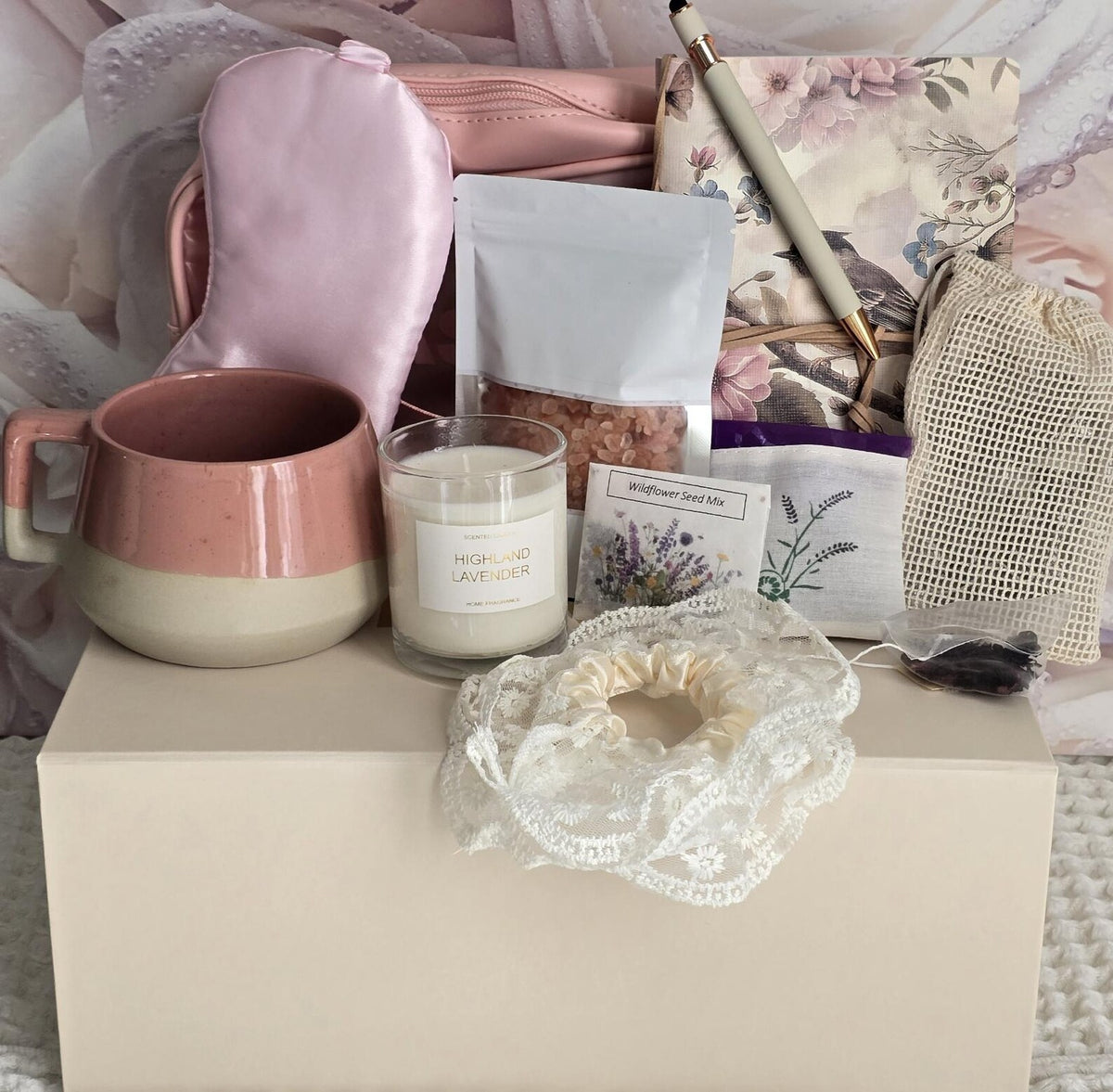 Blush Retreat Luxury Self-Care Gift Box – Birthday Gift for Her