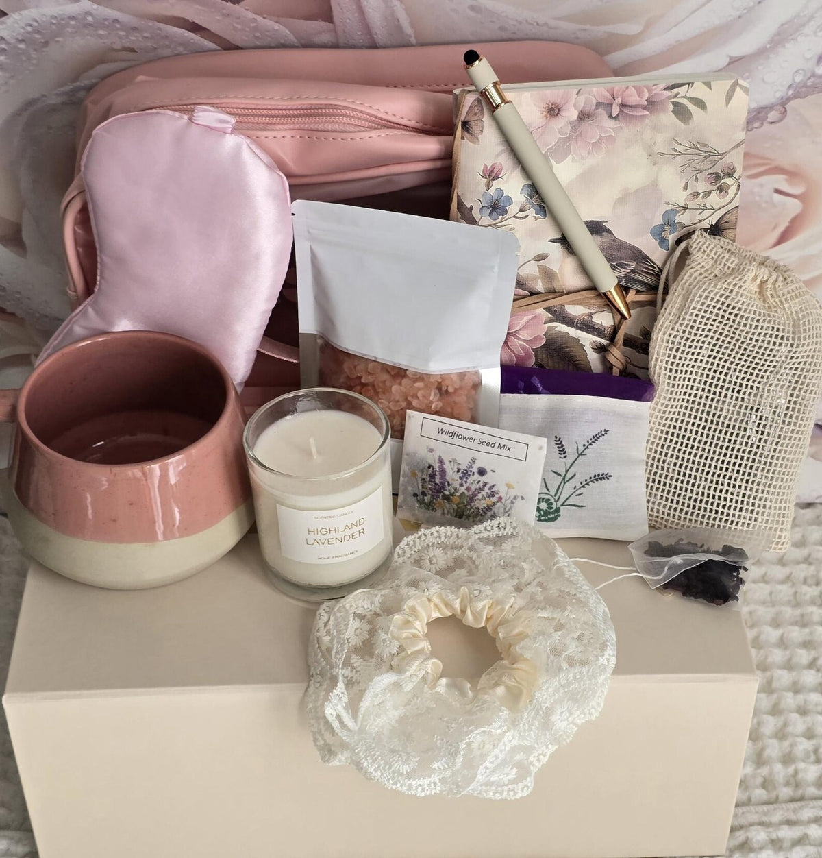 Blush Retreat Luxury Self-Care Gift Box – Birthday Gift for Her