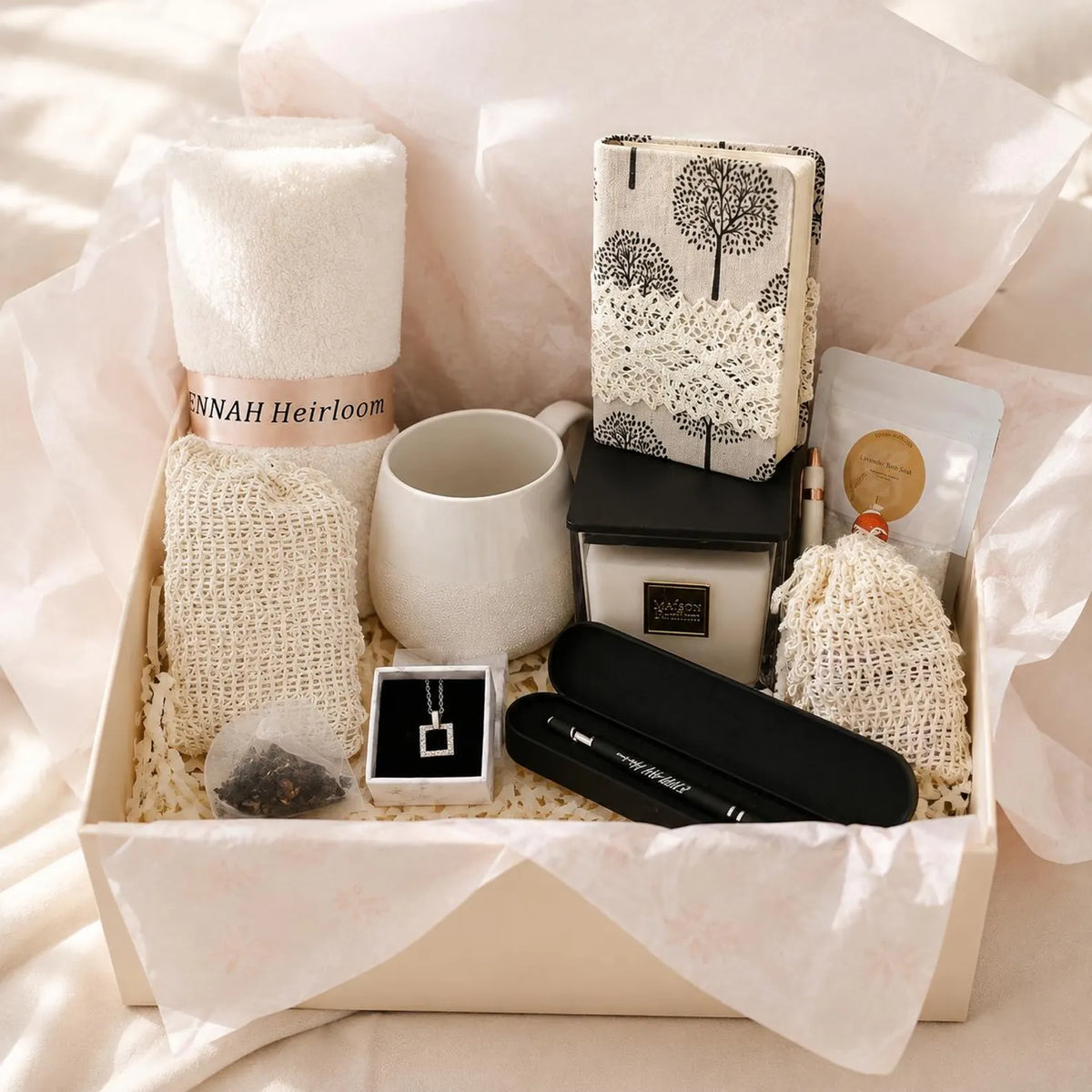Quiet Elegance Thinking of You Gift Box – Necklace & Self-Care Gift for Her