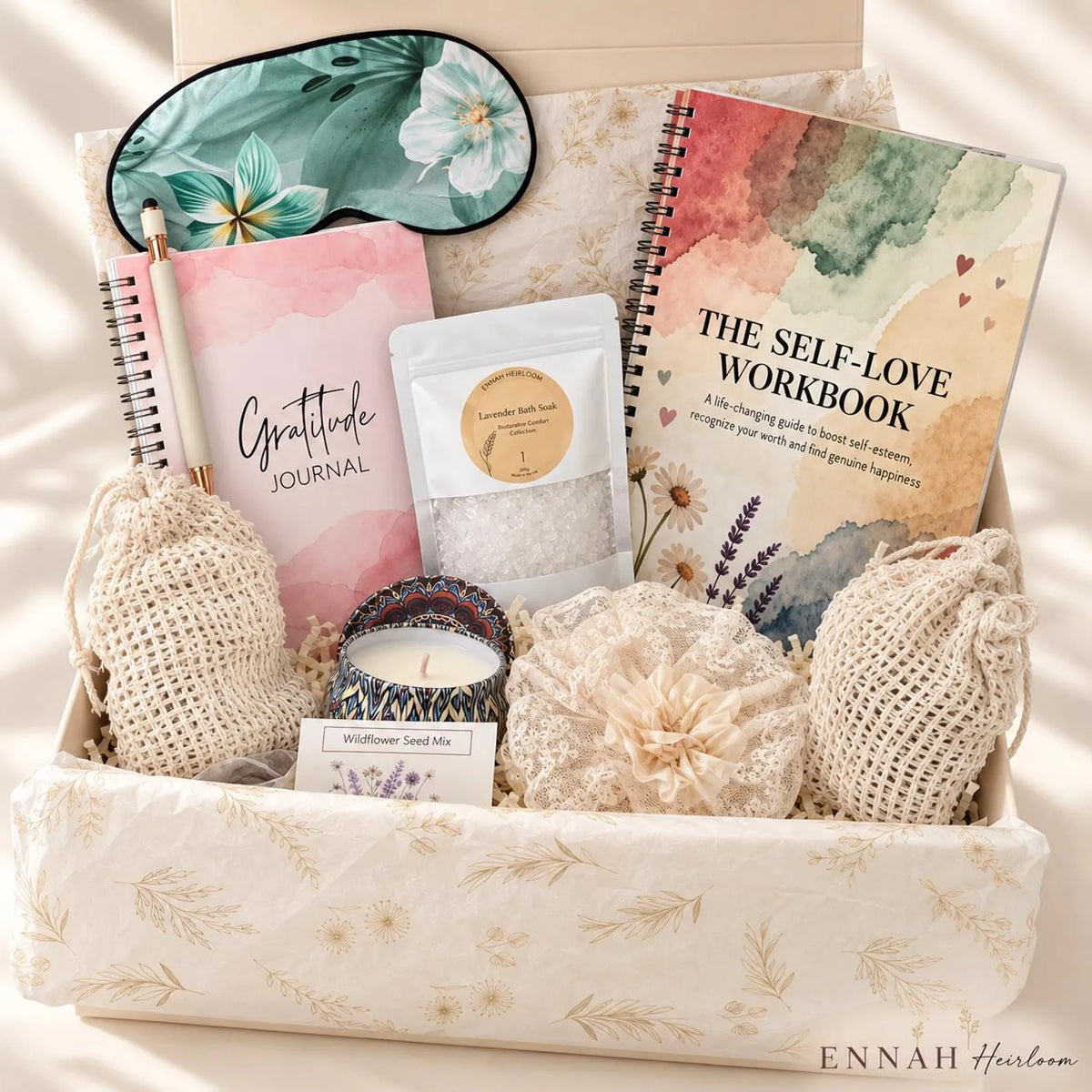 Inner Bloom Self-Love Gift Box – Gratitude Journal & Wellness Gift for Her